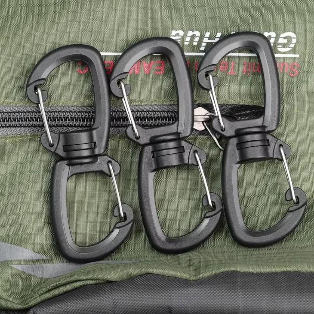 5pcs POM Backpacks Carabiner with 360 Degree Swivels Camping Double Hook New Backpacks Buckles