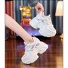 9cm Rhinestone Breathable Thick Soled Running Shoes Fashion Versatile Height Increasing Casual Sneakers Luxury Zapatillas Mujer