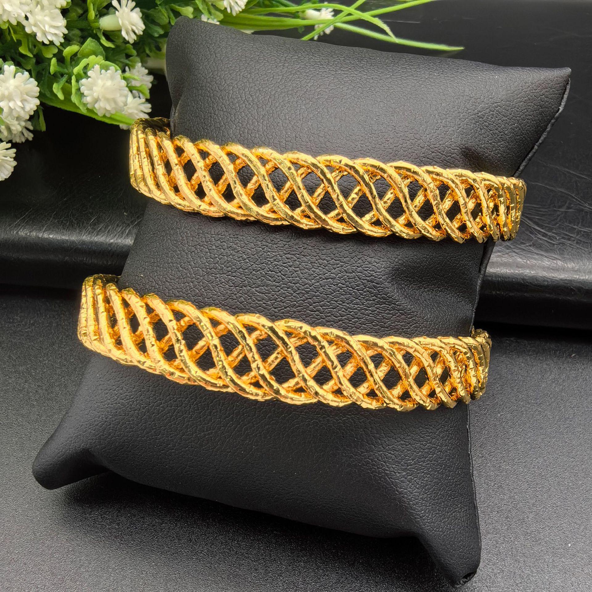 

Этнический браслет с покрытием из 24-каратного золота для невест: Свадебные и банкетные украшения 24k Gold Plated