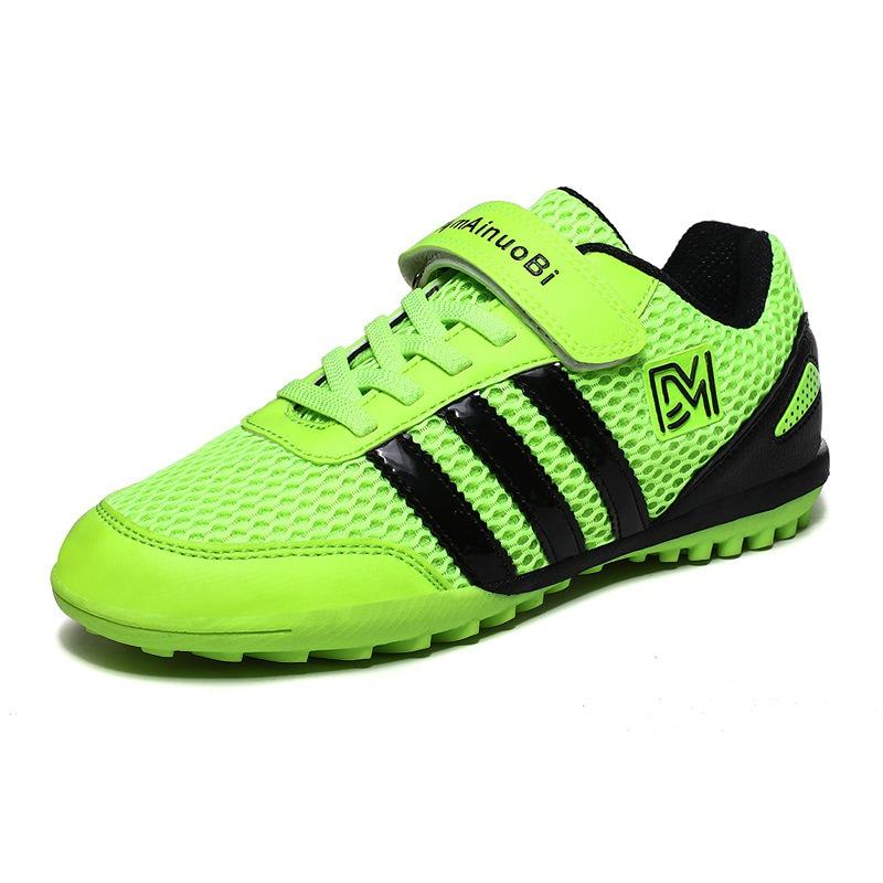 Kids' Soccer Shoes Breathable Mesh Upper Strap Non-slip Turf Sole Sports Shoes Sneakers
