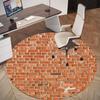 1pc brick wall Round Chair mat Area Rug - Non-Slip, Floor Mat for Office, Bedroom, and Indoor Decor c1125280