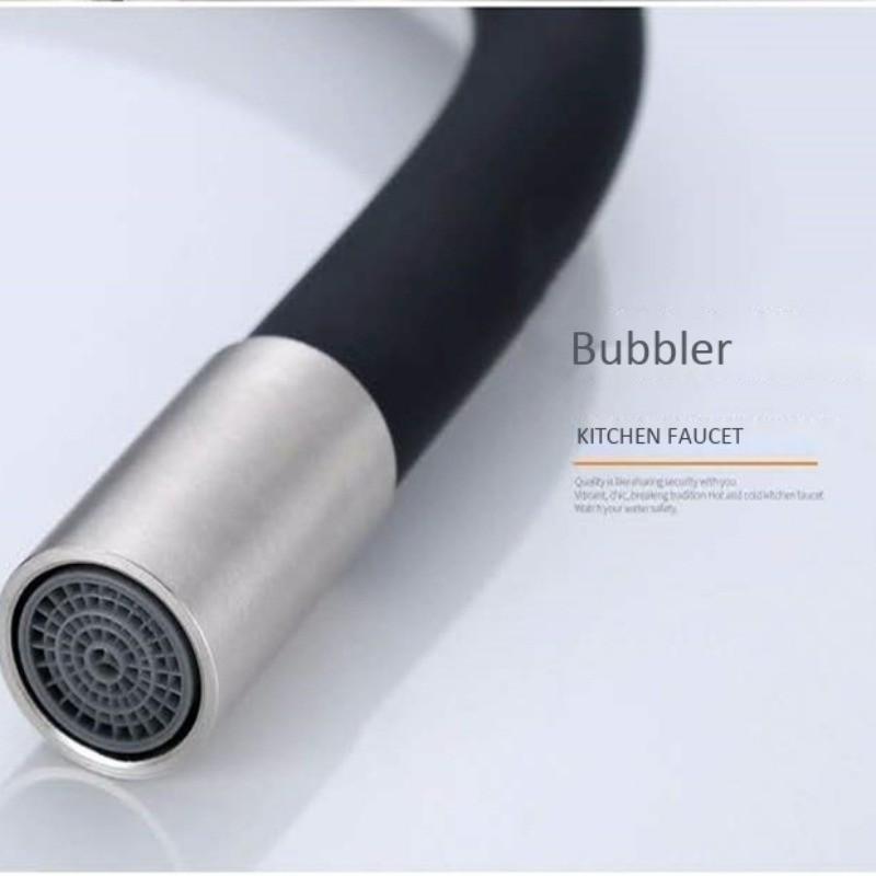 Household Sink Single Cold Water Tap Kitchen Silicone Tube Faucet Stainless Steel Universal Rotating Faucet