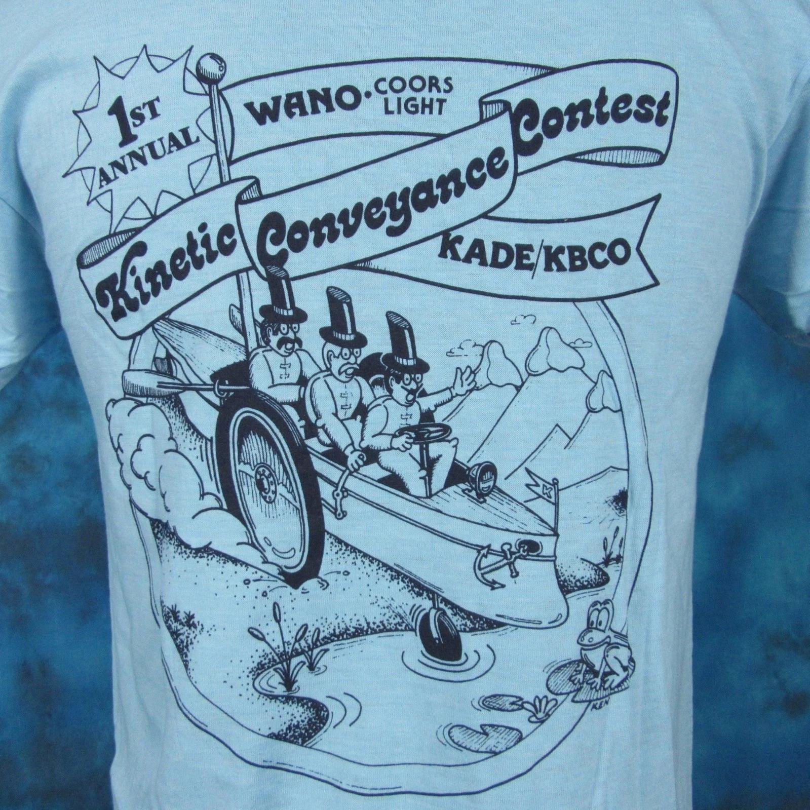 

NOS vintage 80s COORS LIGHT BEER KBCO COLORADO KINETIC T-Shirt S single stitch S