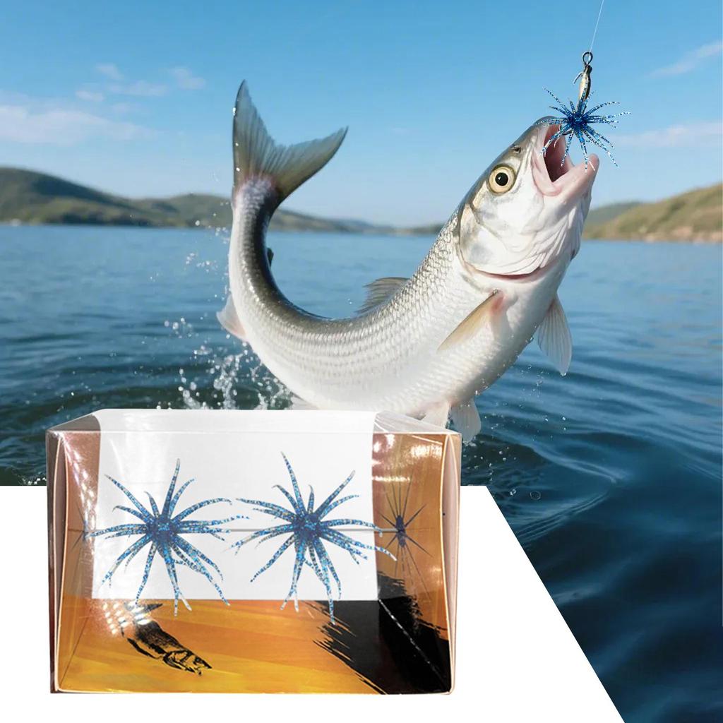 Esca Ricci di Mare 2 Pezzi Silicone Morbido Galleggiante Realistico Attrezzatura da Pesca Dado Esca da Pesca per Acqua Dolce Acqua Salata Fiume Lago