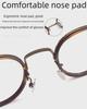 Hutong Song Retro Pure Titanium Round Glasses with Anti-Blue Light for Large Faces - Fashionable and Myopia-Compatible