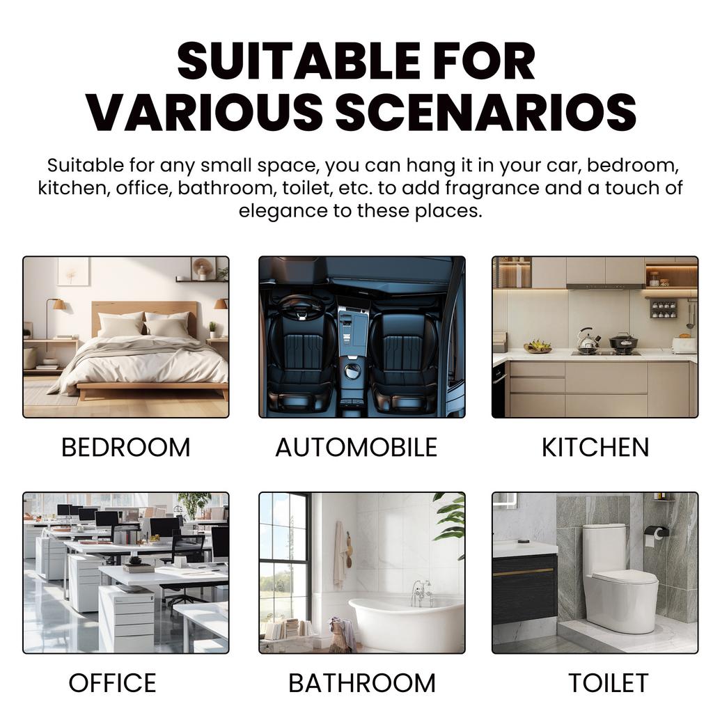 Car Aromatherapy Freshener Set Car Aromatherapy Pendant Diffuser Deodorant Long-lasting Fresh 30ML