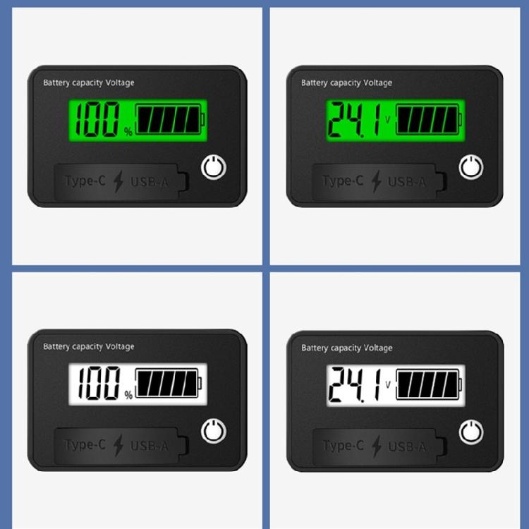 8-30V Battery Capacity Indicator LCD Car Motorcycle Voltmeter Electricity Meter Digital Battery Charge Levels Indicator