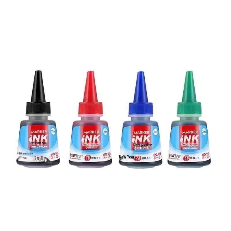 Large Capacity Black Oil-Based Marker Refill with Large Tip