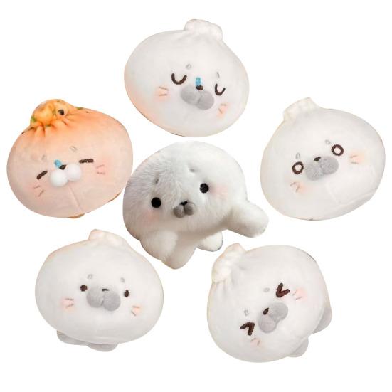 Cute Baby Seal Plush Keychain Soft Stuffed Animal Pendant Bags Backpacks Charm Adorable Marine Toy for Kids Ocean Lovers