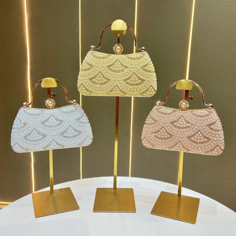 Borsa di Lusso Intarsiata di Diamanti per Serate Formali - Borsa a Tracolla alla Moda e Sofisticata