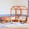 VidaXL Bed and Bench Set with Roof 80x200 Cm Solid Pine Wood, Bedroom Furniture, Slatted Base, Bed Frame In 3282179