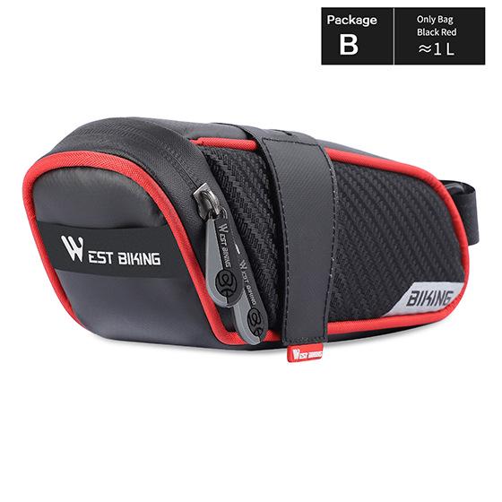 Waterproof Cycling Mountain Bike MTB Reflective Seat Tail Rear Pouch Saddle Bag