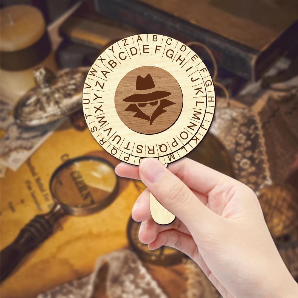 Creative Detective Spy Decoding Wheel Escape Room Decryption Password Disk Holiday Party Game Props Halloween Christmas Gift