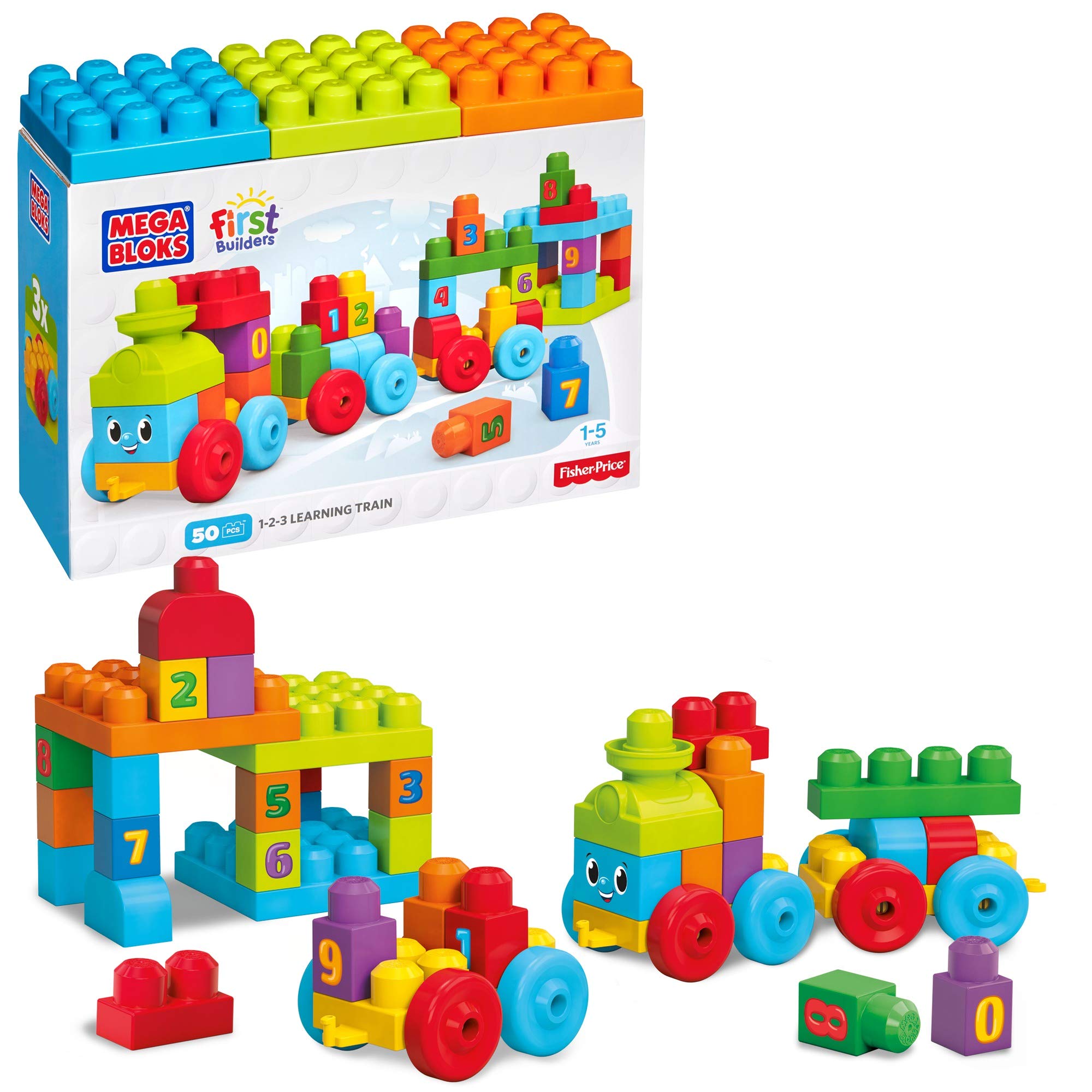 

Fisher Price Mega Blocks 123 Потяг 50 деталей DKX60 для 1 року і старше