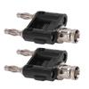 2PCS J.20022 4mm Banana Plug Connector BNC Female to Double Row Banana Connector Adapter