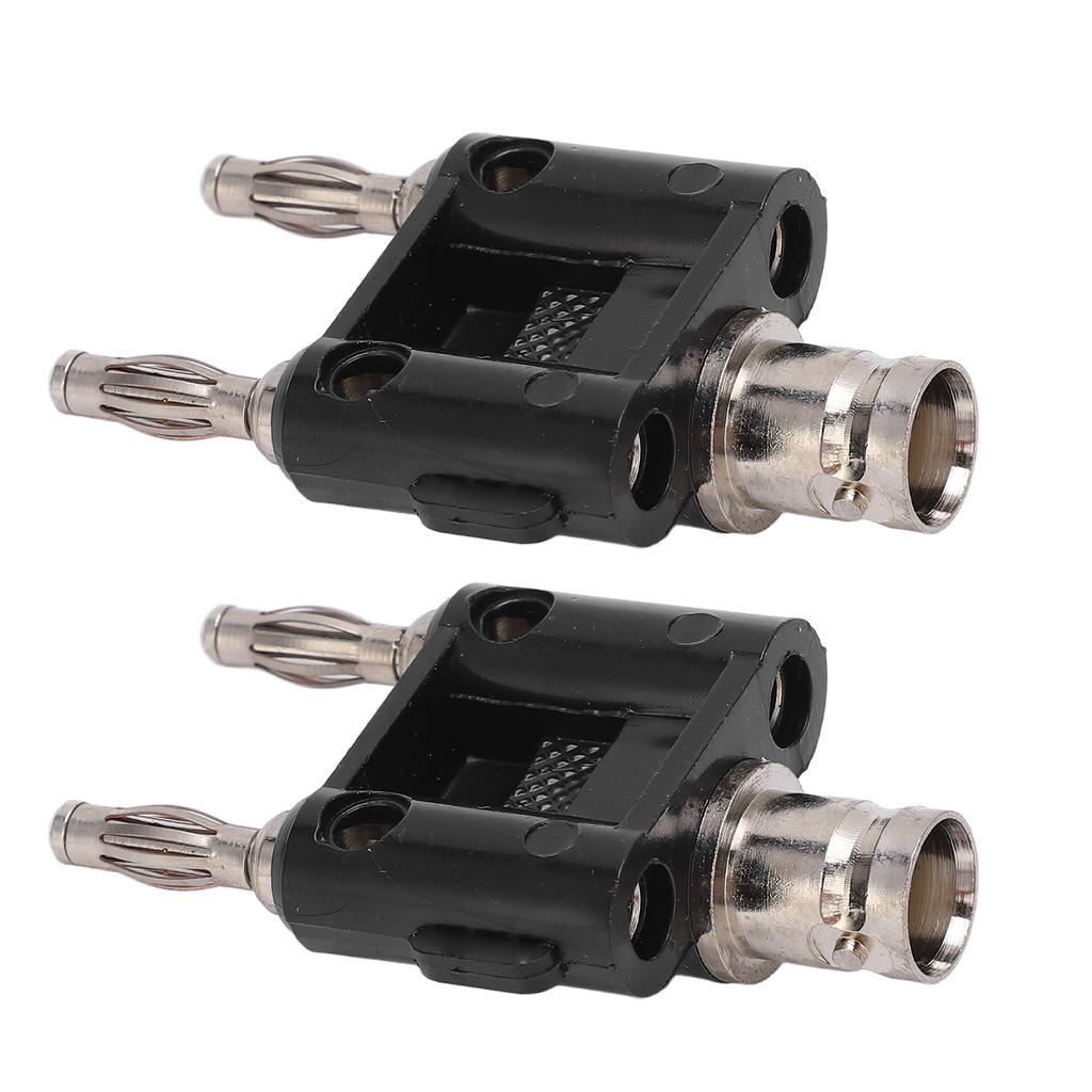2PCS J.20022 4mm Banana Plug Connector BNC Female to Double Row Banana Connector Adapter