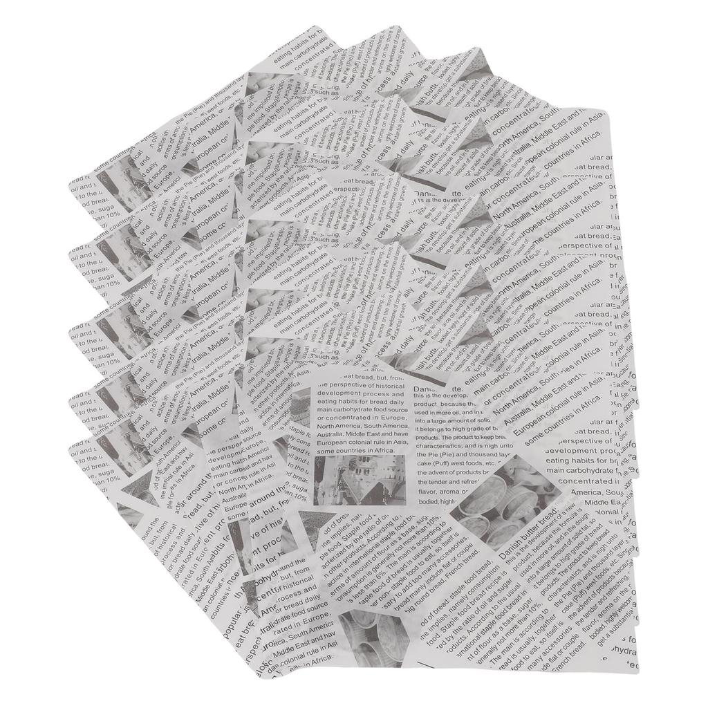 500 Sheets Sandwich Wrapping Paper Grease Proof Non Stick Food Basket Liner for Frying Baking Foods White Newspaper