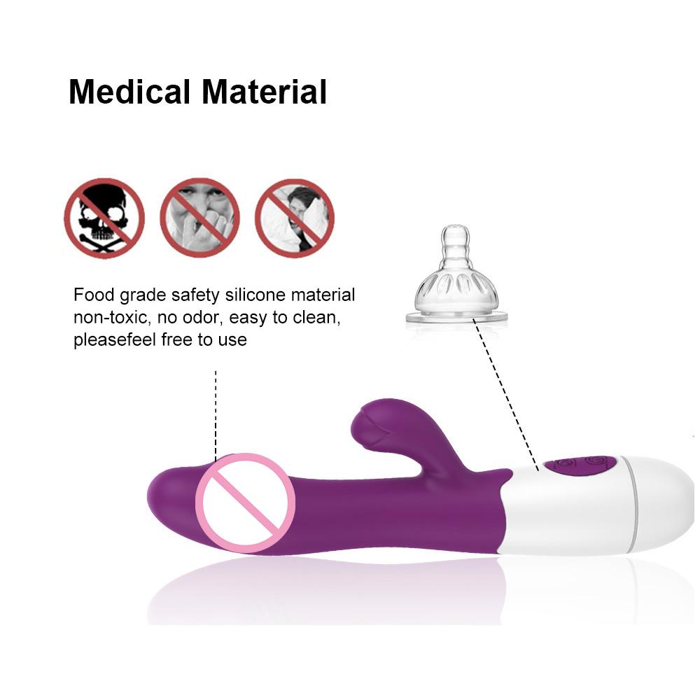 30 Frequency Dual Vibrating Anal Vagina Massage G-spot Masturbator Vibrators For Women Erotic Dildo Rabbit Vibrator Sex Toys Adult Toy