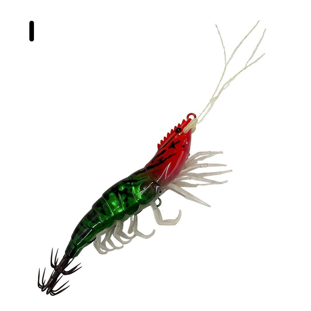 Shrimp 10.9g 80mm Squid Jig Luminous Horizontal Slow Sinking Lure Webfoot Wood Shrimp Artificial Calamar Cuttlefish Fishing