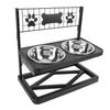 Elevated Dog Bowls Stand Height Adjustable Raised Bowl Stand with 2 Stainless Steel Bowls