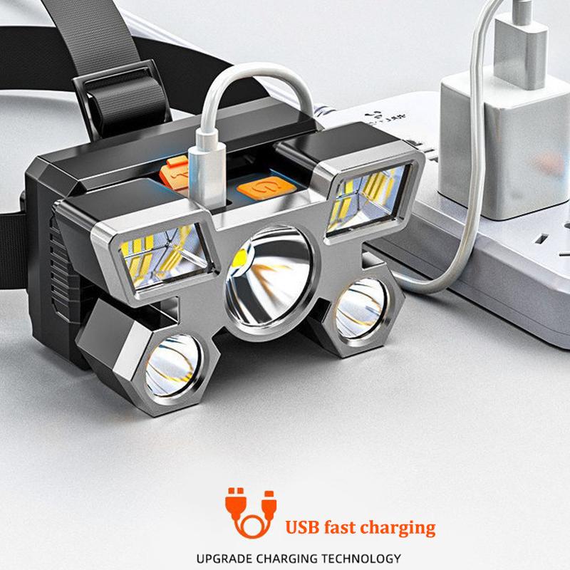 Powerful Rechargeable Head Headlights Hunting Torch Hiking Front Lanterns