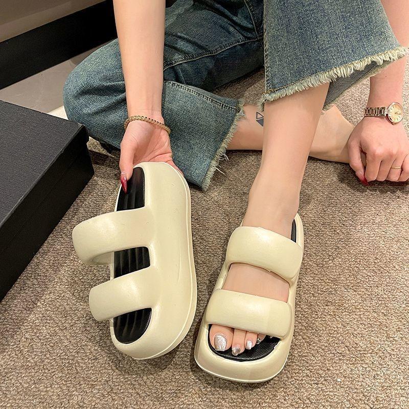 High-value Non-slip Fashion Heightening Slippers Women's Summer New Versatile Beach Cool Slippers Outer Wear