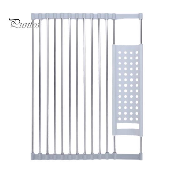 

Сливная полка для раковины из нержавеющей стали, устойчивая к коррозии, складная конструкция, сушилка для посуды, многофункциональный кухонный держатель 1pc серый