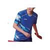 Li-Ning Pohodlné Ležérne Jednofarebné Blokové Krátkorukávové Tričko Pánske Vrcholy Jasne Modré AAYV085-2
