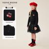 Teenie Weenie Kids Girls' Embroidered Cotton Half-High Collar Top