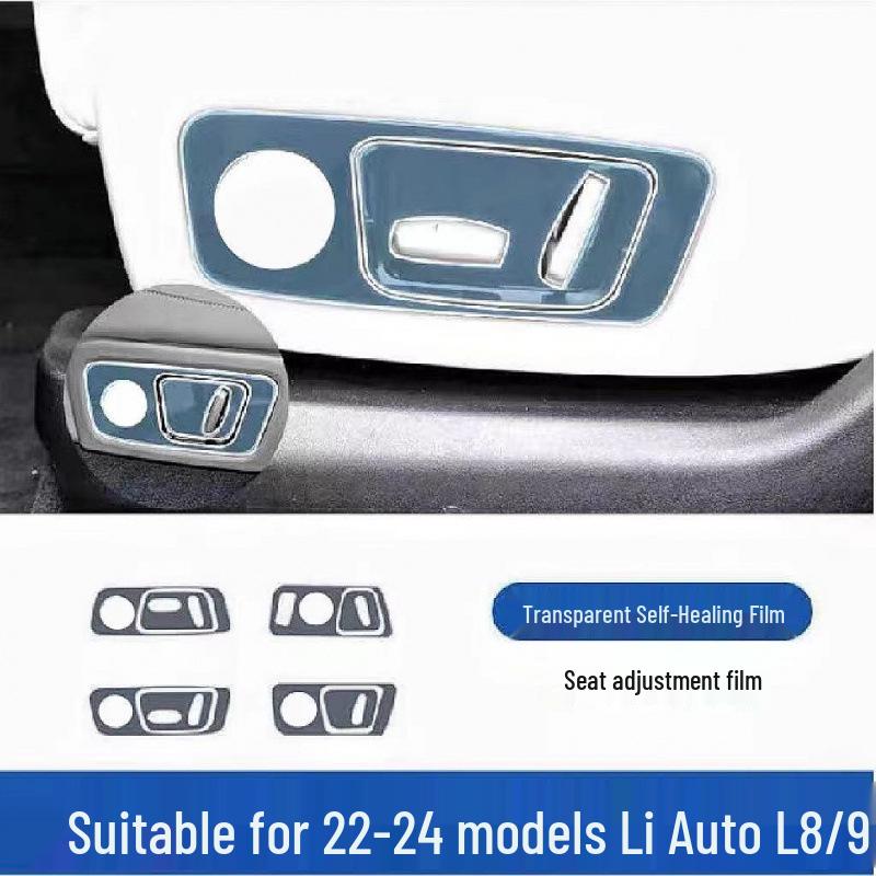 25 Model Compatible Li Auto L8/L9 Interior Film: Gear Shift, A/C Central Control, Dashboard Transparent TPU Protector