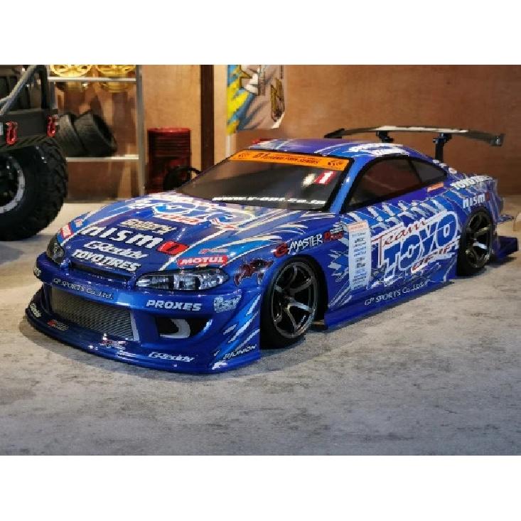 TY15 Silvs S15 GP completo 1/10 1:10 carro RC drift carroceria PC 195mm largura carroceria pintada com abajur carroceria drift RC hsp hpi trax Tamiya