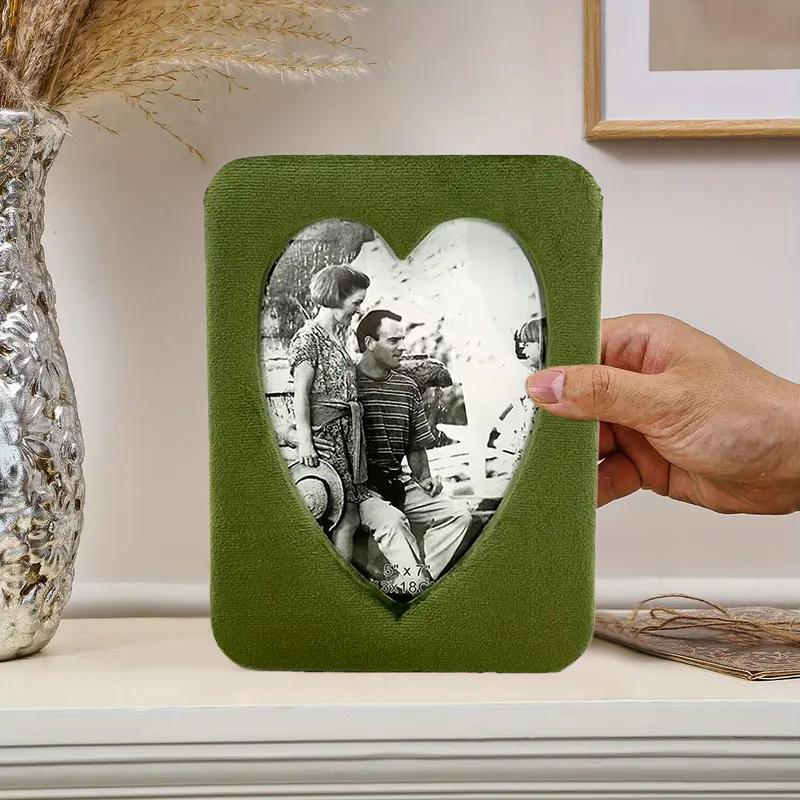 1PC Velvet Luxury Tabletop Velvet Frame Elegant Photo Display 3D High-end Luxury Modern 20x15cm