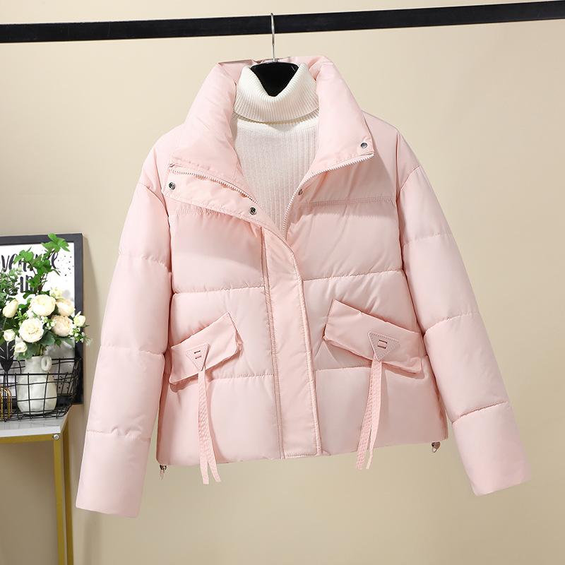 Short Padded Jacket Women's Winter Stand-up Collar Casual Down Padded Jacket Loose Thick Padded Jacket