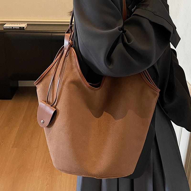 Nischendesign Pendler Damen Tasche, Tragetasche Großvolumige Ein-Schultertasche Eimertasche