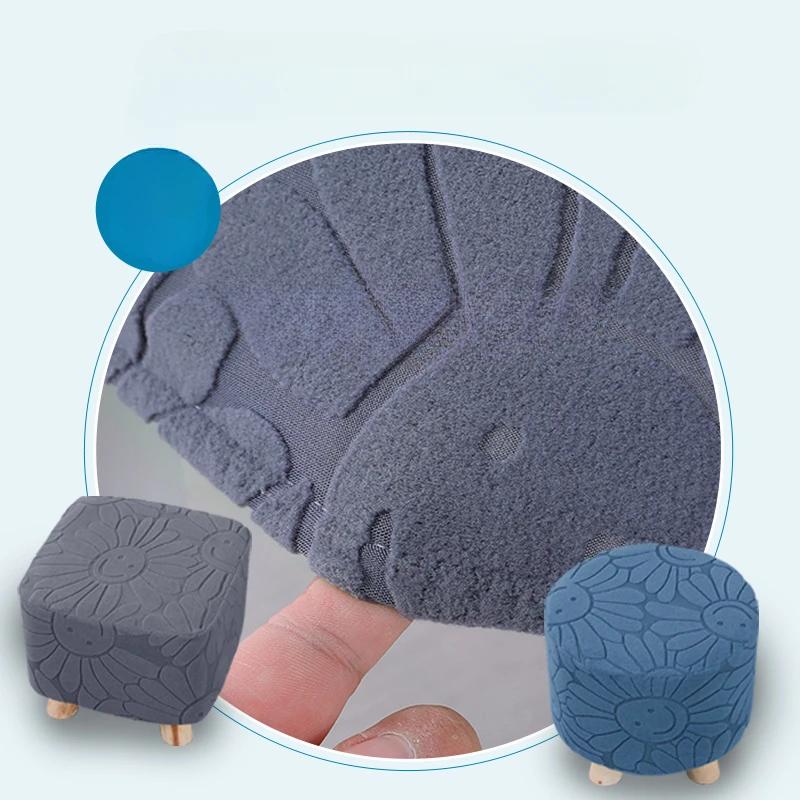 Washable Ottoman Cover Footrest Covers Elastic Seat Protective Case Chair Covers Footstool Protector Covers Without Stool