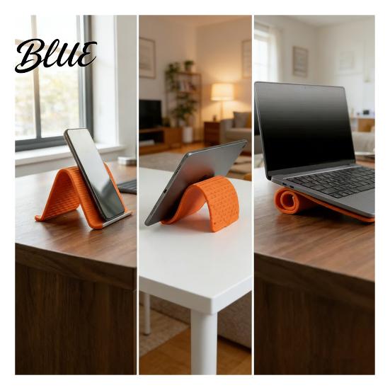 Ergonomic Phone Holder Mobile 360-Degree Flexible Silicone Stand Foldable Anti-Slip Tablet Laptop for Travel Office Desk Bed Use 360 Degree