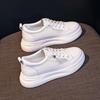 Inner Heightened Small White Shoes Women's  Spring New All-match White Shoes Thick-soled Sports Cowhide Women's Single Shoes