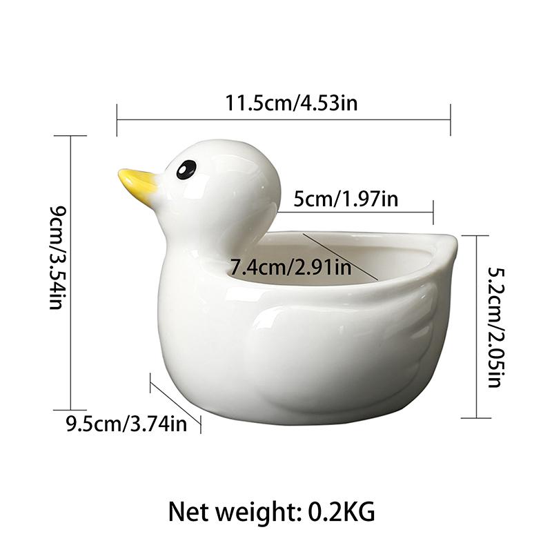 Cute Duck Flower Pot Succulent Pot Ceramics Planter Home Decor Desktop Ornaments Bonsai Plant Pot Garden Decoration