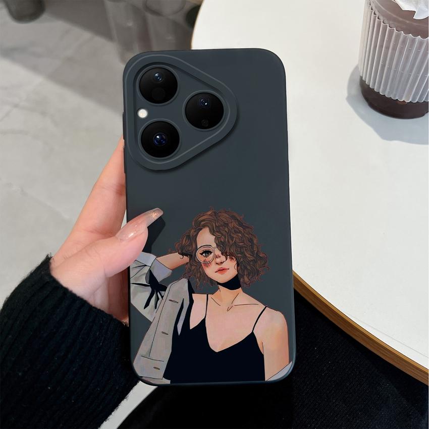 For Huawei Nova Y61 Y70 Y72 Y90 4E 5T 6 7 8 9 SE Pura 80 Pro Phone Case Cool Girls Pattern Screen Protector Anti Slip Shell For Huawei Silicone Casing