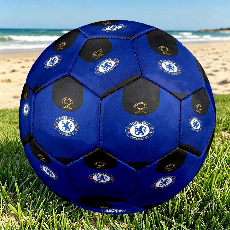 Chelsea F.C. Aufdruck Größe 5 Fußball, PU Abriebfester Fußball für Spieltraining und tägliches Üben, Geburtstagsgeschenk für Fußballfans
