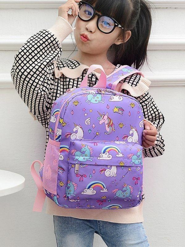Entzückender Cartoon-Einhorn-Rucksack für Mädchen im Alter von 3-6 Jahren Atmungsaktiv und leicht