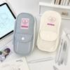 Lightweight Pencil Case Transparent Window Stationery Storage Bag Vintage Pencil Bag