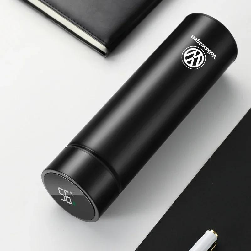 New New Stainless Thermos Bottle LED Intelligent Temperature Measurement For Volkswagen Polo Golf Tiguan Passat Sharan Amarok