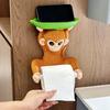 Monkey Design Napkin Holder Two-Way Paper Roll Function Soap Box Easy Installation Tissue Storage Rack Bathroom Accessories