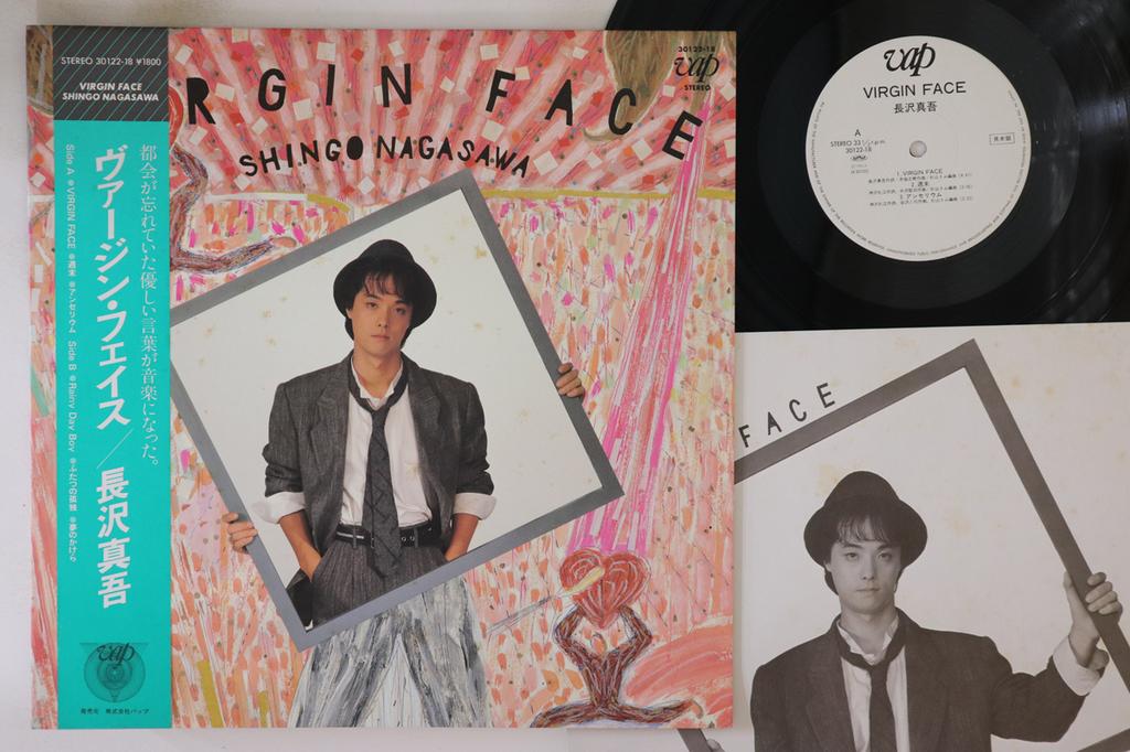 LP Record SHINGO NAGASAWA  Virgin Face 3012218PROMO VAP 1983 Japan Obi Japanese PopRock Used