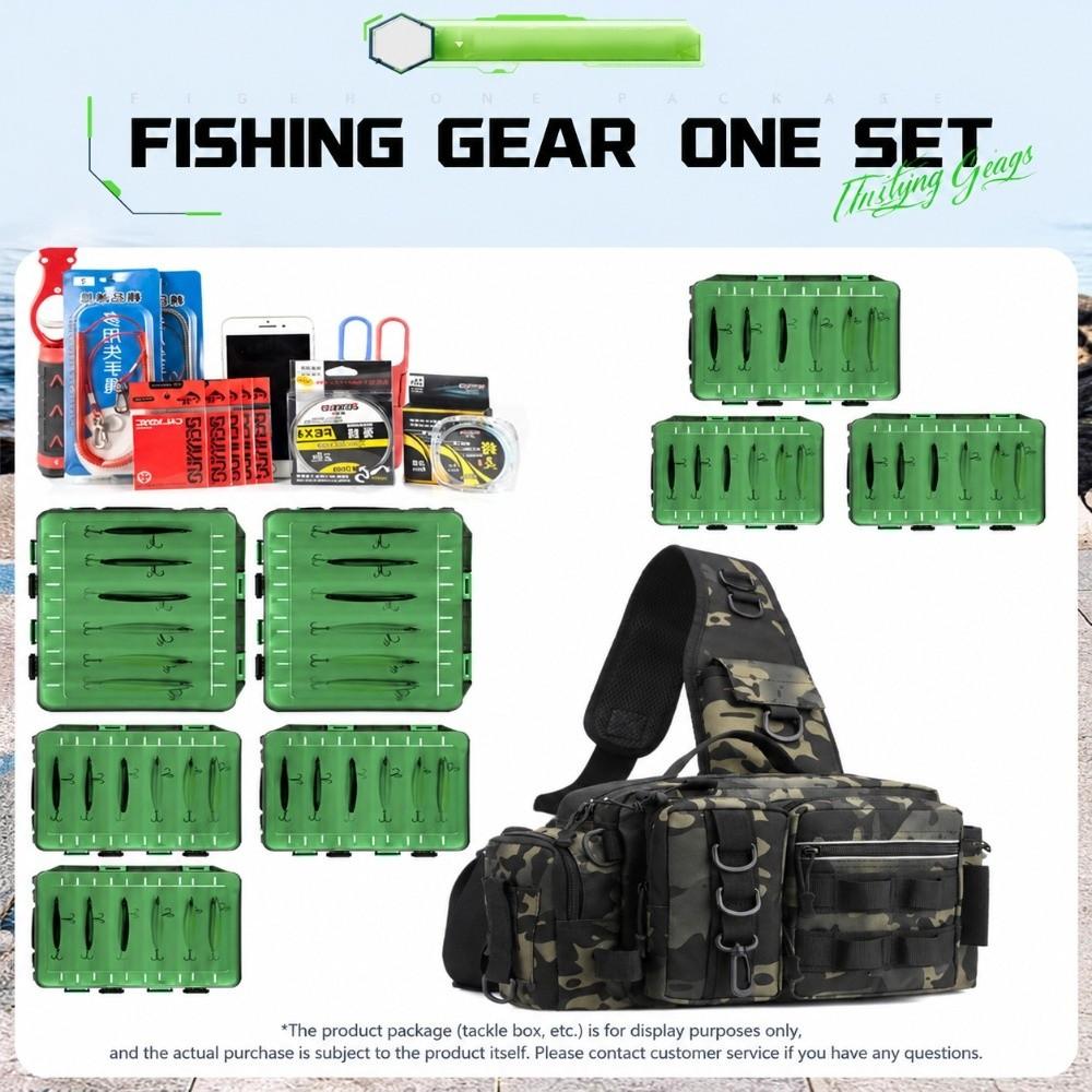 600D Nylon Fishing Sling Bag Camouflage Fishing Tackle Waist Pack Lure Tackle Bag Fishing Hiking