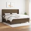 3131300 vidaXL Divan Bed with Mattress Dark Brown 200x200 Cm