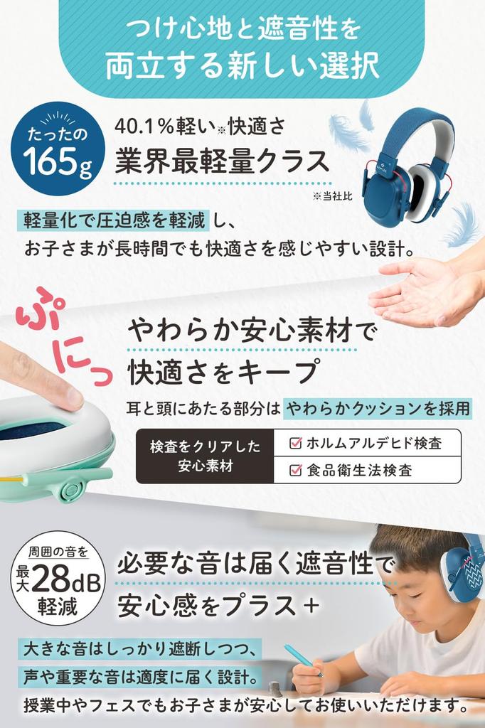 by a on comfort and sticker Earmuffs for concentrating [Supervised pediatrician] ``Focused design'' (transfer included) children, soundproofing,
