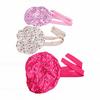 3pcs Satin Sleep Bonnet Double Layer Adjustable Elastic Band Wide Design Cherry Print Silk Bonnet