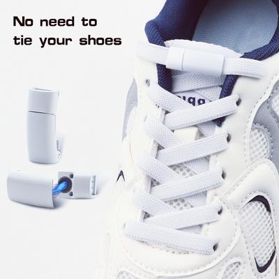 Magnetic Shoelaces Without Ties Elastic Laces Sneakers Outdoor Hiking No Tie Shoe Laces Kids Adult Wide Shoelace Shoe Accessorie